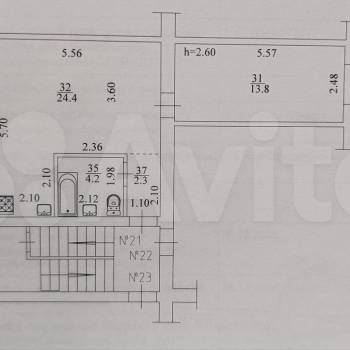 Продается 2-х комнатная квартира, 44,7 м²