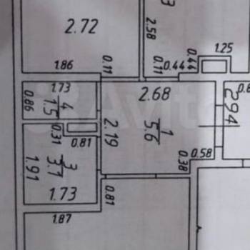 Продается 2-х комнатная квартира, 58 м²