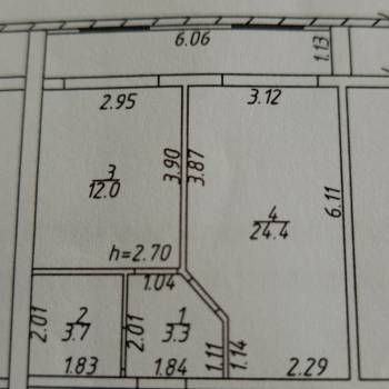 Продается 1-комнатная квартира, 43,4 м²