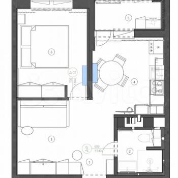 Сдается 1-комнатная квартира, 40 м²