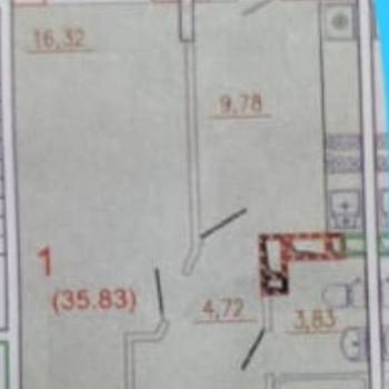 Продается 1-комнатная квартира, 37 м²