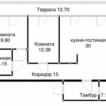 Продается 2-х комнатная квартира, 90 м²