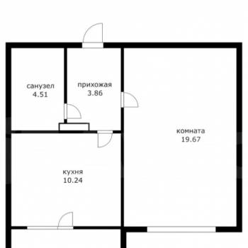 Продается 1-комнатная квартира, 40 м²