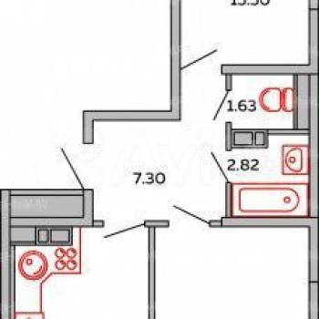 Продается 2-х комнатная квартира, 64,9 м²