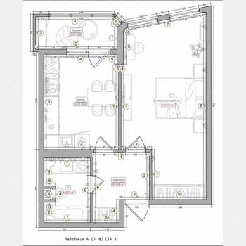 Продается 1-комнатная квартира, 45,9 м²
