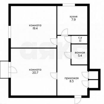 Продается 2-х комнатная квартира, 65,7 м²