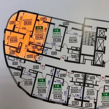 Продается 2-х комнатная квартира, 62,7 м²