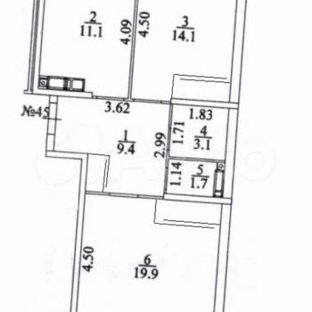 Сдается 2-х комнатная квартира, 59 м²