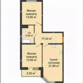Продается 2-х комнатная квартира, 65 м²