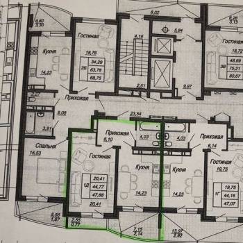 Продается 1-комнатная квартира, 44,5 м²