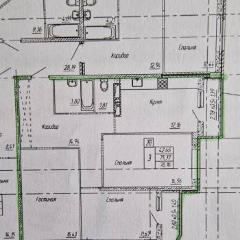 Продается 3-х комнатная квартира, 75,7 м²