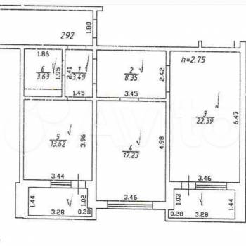 Продается 2-х комнатная квартира, 68,7 м²