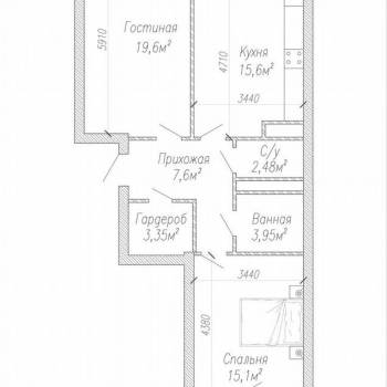 Продается 2-х комнатная квартира, 71,4 м²