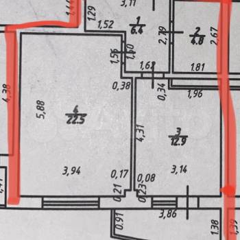 Сдается 1-комнатная квартира, 46,6 м²