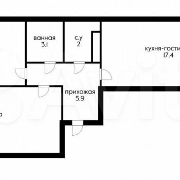 Продается 2-х комнатная квартира, 63 м²