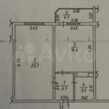 Сдается 1-комнатная квартира, 50 м²