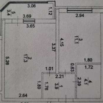 Продается 1-комнатная квартира, 39,8 м²