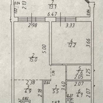 Продается 1-комнатная квартира, 57 м²