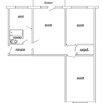 Продается 3-х комнатная квартира, 59 м²