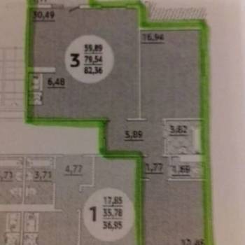 Продается 3-х комнатная квартира, 79 м²