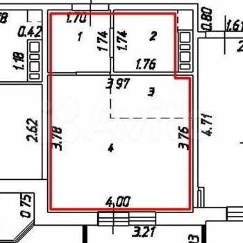 Продается 1-комнатная квартира, 22,1 м²