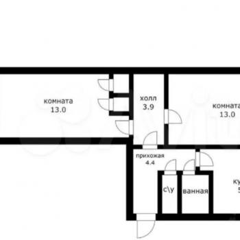 Продается 2-х комнатная квартира, 46 м²