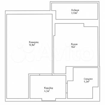 Сдается 1-комнатная квартира, 38 м²