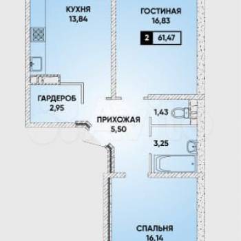 Сдается 2-х комнатная квартира, 60 м²
