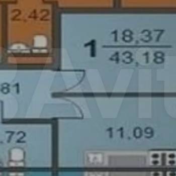 Сдается 1-комнатная квартира, 42 м²