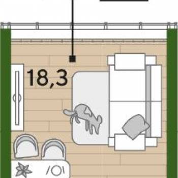 Продается 1-комнатная квартира, 21,5 м²