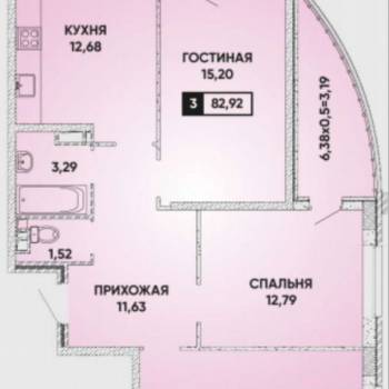 Продается 3-х комнатная квартира, 83 м²
