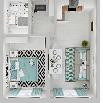 Продается 1-комнатная квартира, 37,5 м²