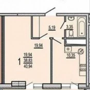 Продается 1-комнатная квартира, 40 м²