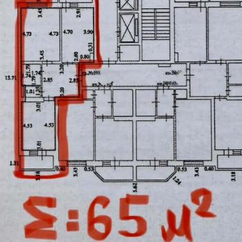 Продается 2-х комнатная квартира, 65 м²