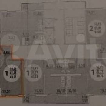Продается 1-комнатная квартира, 43,8 м²