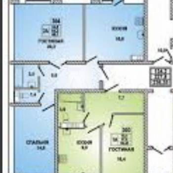 Сдается 2-х комнатная квартира, 65 м²