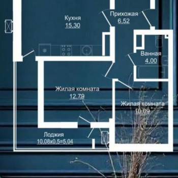 Продается 2-х комнатная квартира, 50,5 м²
