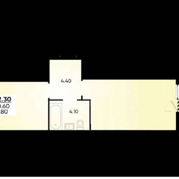 Сдается 2-х комнатная квартира, 42,4 м²