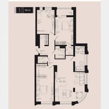 Продается 3-х комнатная квартира, 115 м²