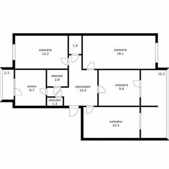 Продается Многокомнатная квартира, 77 м²