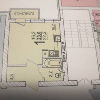 Продается 1-комнатная квартира, 23 м²