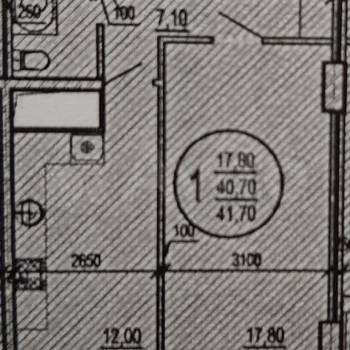 Сдается 1-комнатная квартира, 40,7 м²