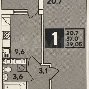 Сдается 1-комнатная квартира, 38,2 м²