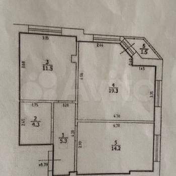 Продается 2-х комнатная квартира, 54,6 м²