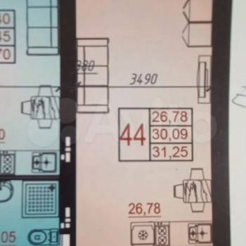 Продается 1-комнатная квартира, 30 м²