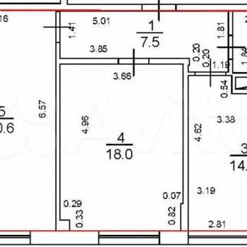 Продается 2-х комнатная квартира, 64,4 м²