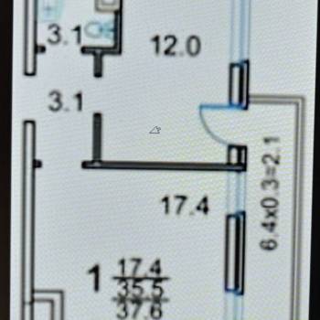 Сдается 1-комнатная квартира, 35,8 м²