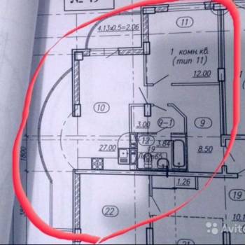 Продается 1-комнатная квартира, 56 м²