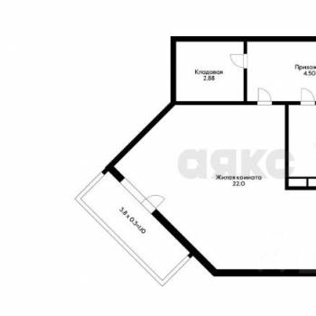 Продается 1-комнатная квартира, 33 м²