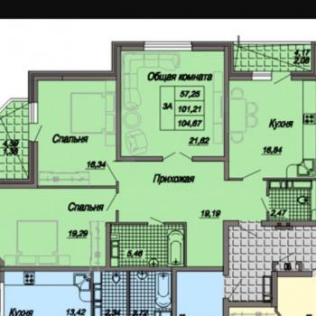 Продается 3-х комнатная квартира, 105 м²